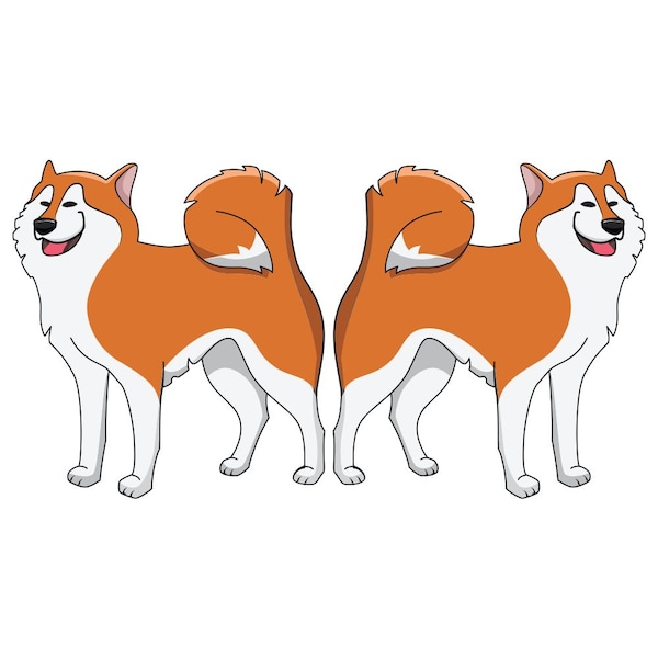 Akita Dog Decal, Dog Lover Decor Vinyl Sticker